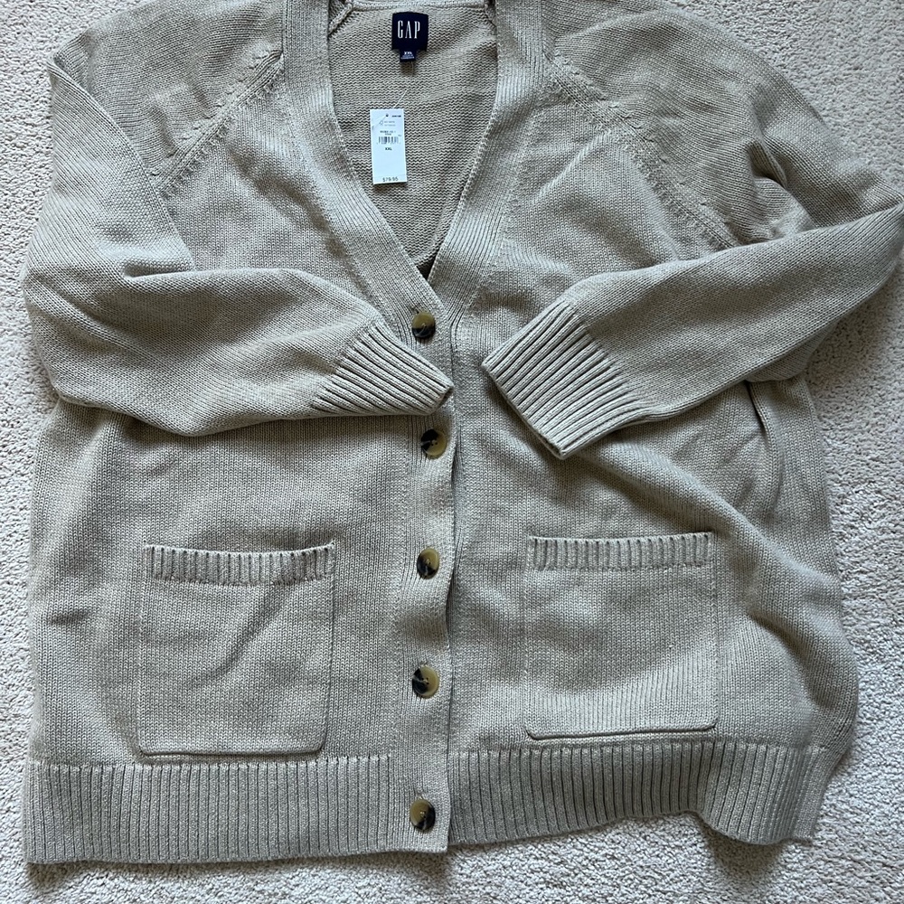 GAP Beige Knit Sweater XXL - Picture 2 of 2